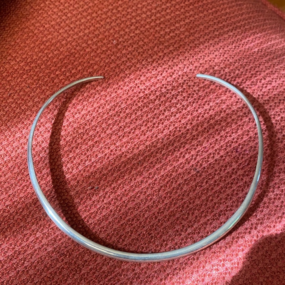 Vintage Sterling Silver Collar Choker Necklace Mexico 925